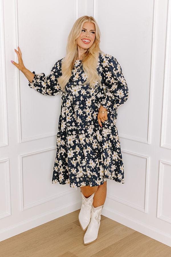 Impressions Posh Moment Floral Mini Dress Curves