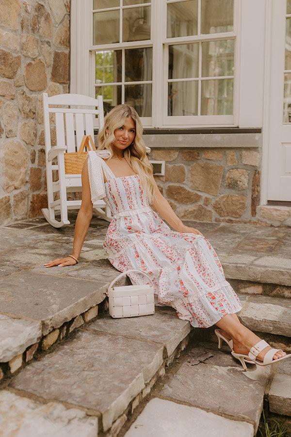 Impressions Prairie Bloom Floral Tiered Midi Dress