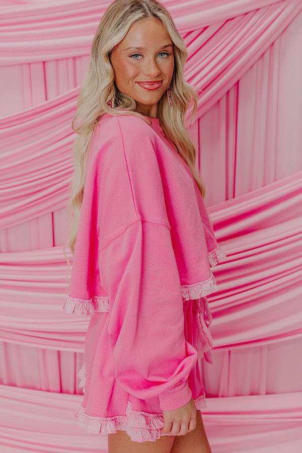 Impressions Preppy Charm Crop Sweatshirt