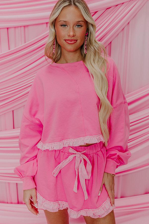 Impressions Preppy Charm Crop Sweatshirt