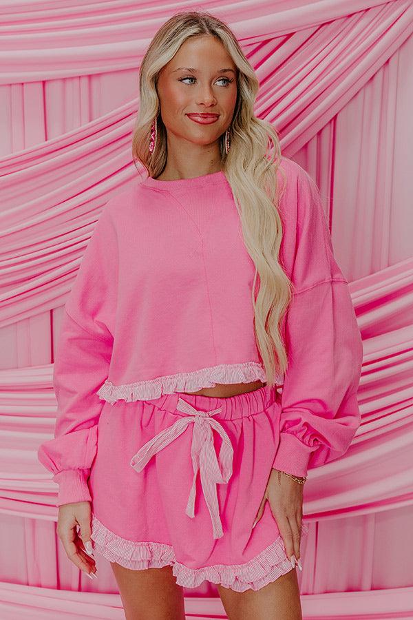 Impressions Preppy Charm Crop Sweatshirt