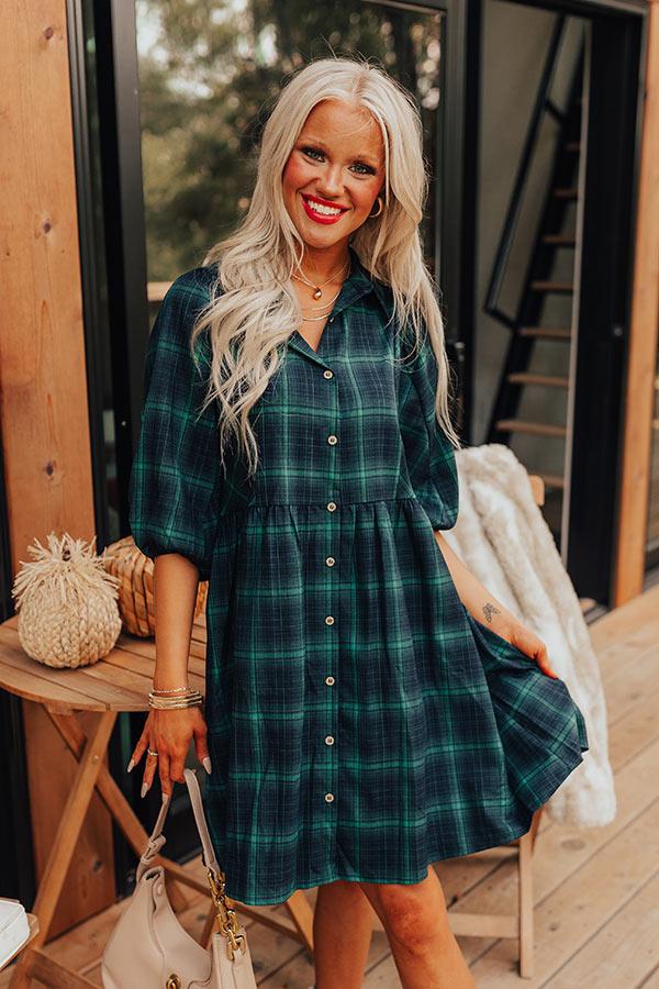 Impressions Pretty And Preppy Plaid Mini Dress