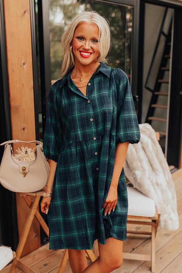 Impressions Pretty And Preppy Plaid Mini Dress