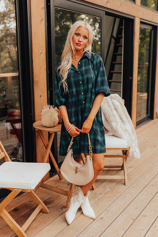 Impressions Pretty And Preppy Plaid Mini Dress
