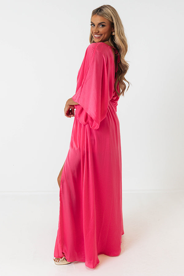 Impressions Pretty In Palisades Maxi In Hot Pink