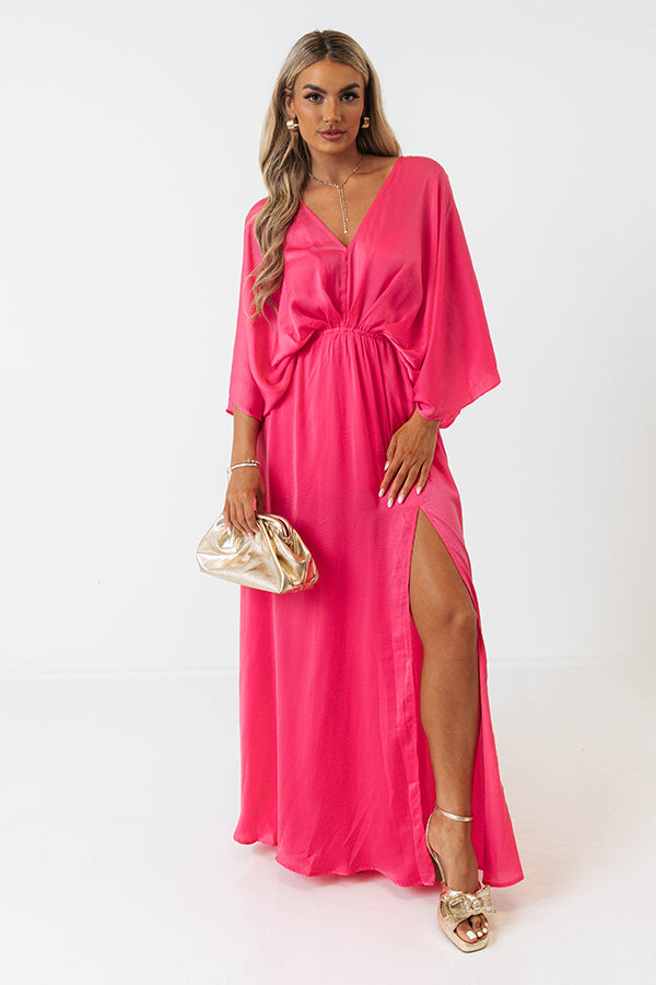 Impressions Pretty In Palisades Maxi In Hot Pink