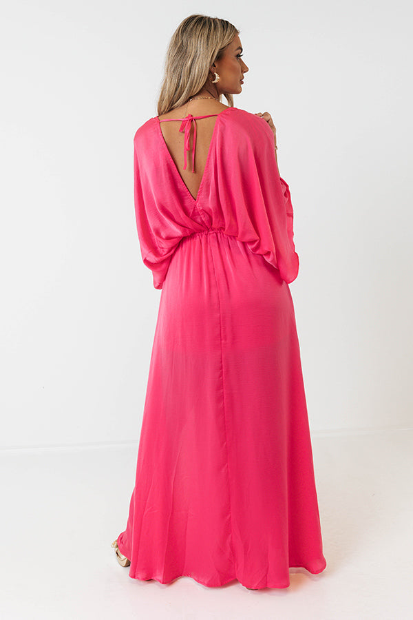 Impressions Pretty In Palisades Maxi In Hot Pink