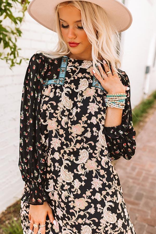 Impressions Pretty Jubilee Shift Dress In Black