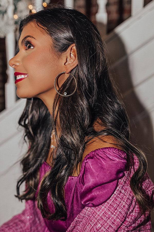 Impressions Prosecco Fizz Hoop Earrings