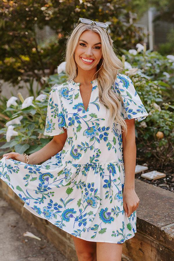 Impressions Provence Charm Floral Mini Dress