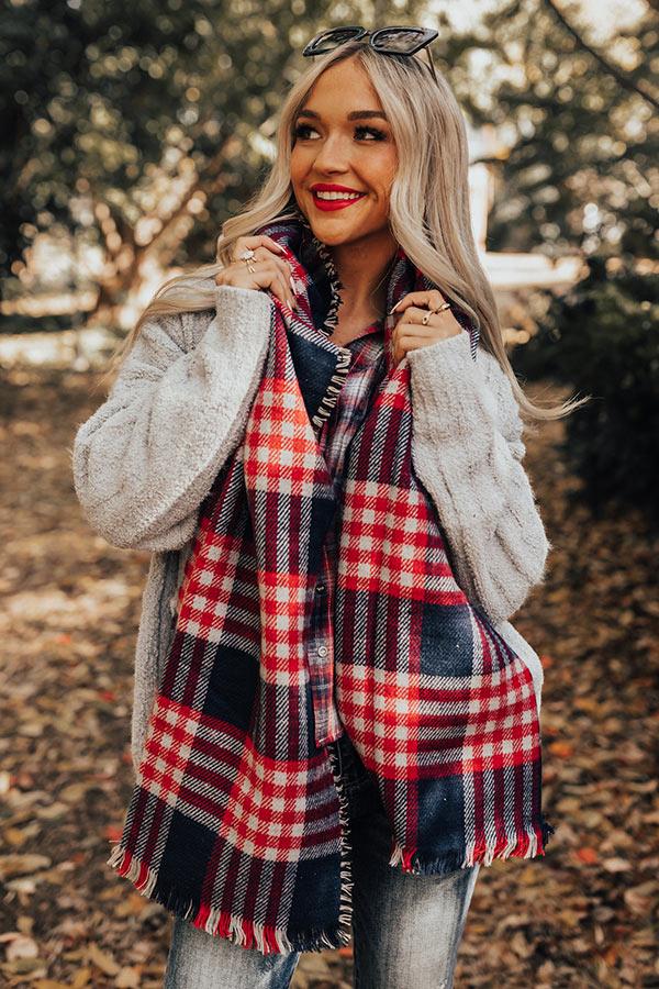 Impressions Pumpkin Patch Please Plaid Scarf