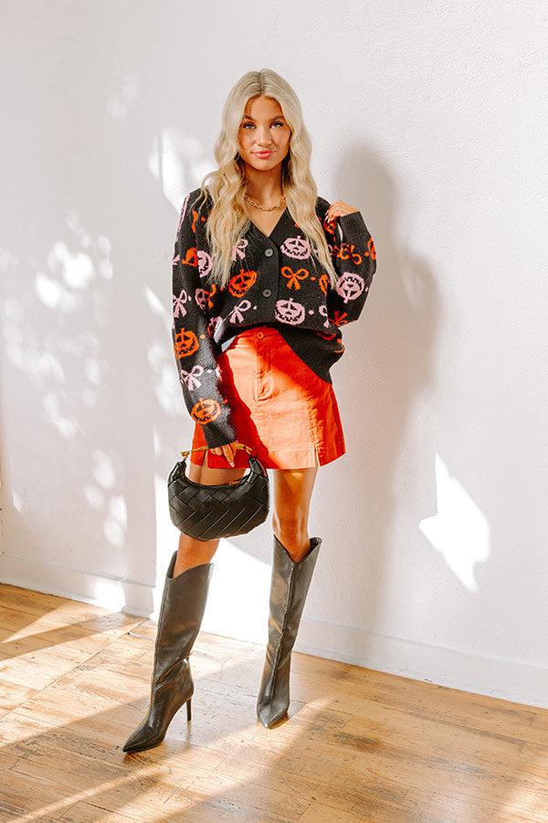 Impressions Pumpkin Patch Pretty Knit Cardigan