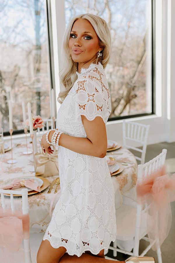 Impressions Pure Perfection Crochet Mini Dress