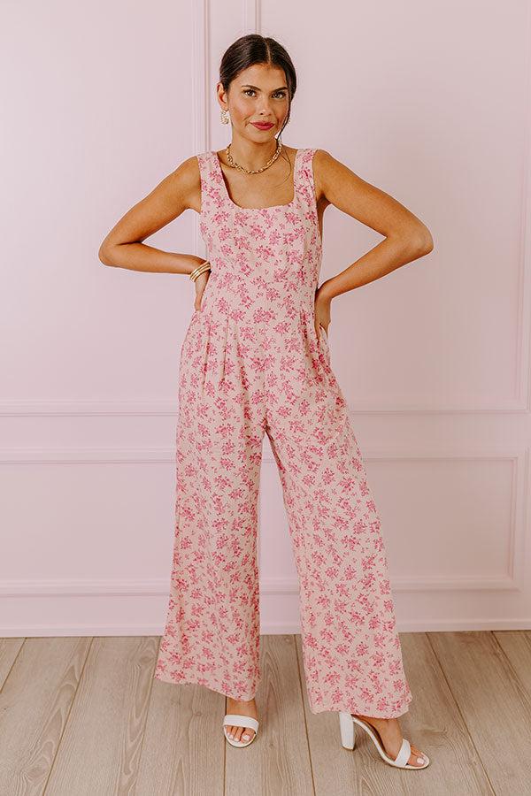 Impressions Pursuit Of Happiness Floral Jumpsuit