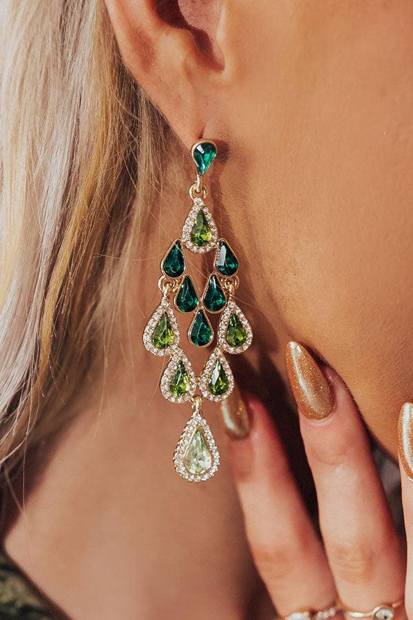 Impressions Queen Of Hearts Earrings in Green