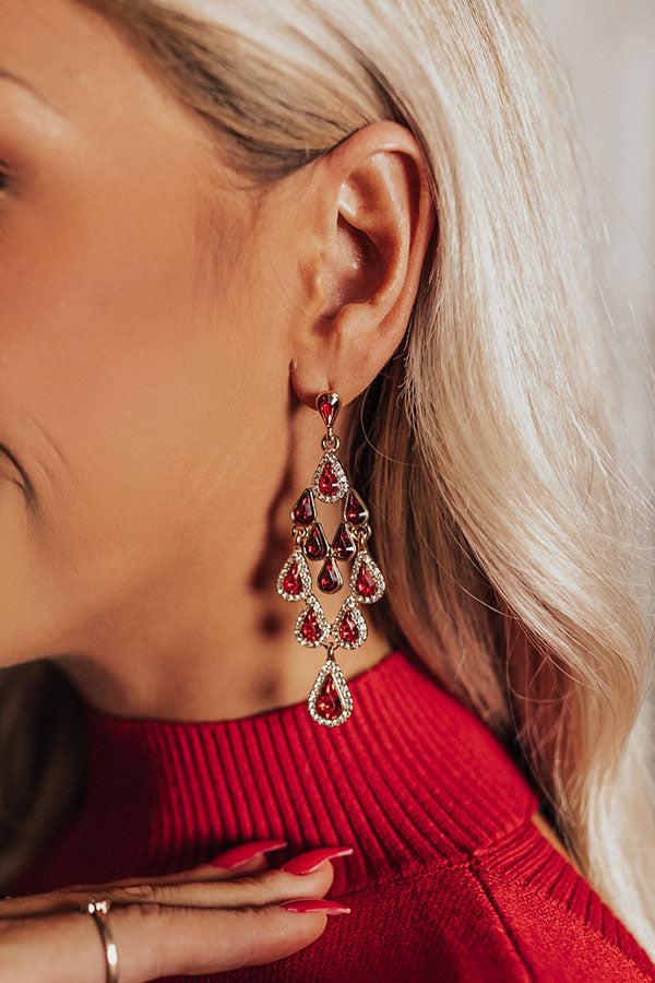 Impressions Queen Of Hearts Earrings In Red