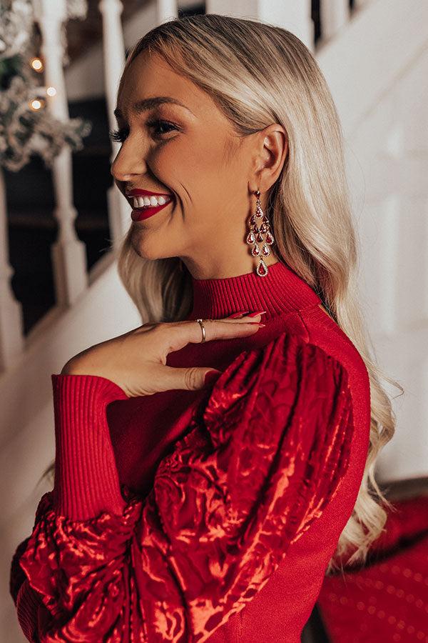 Impressions Queen Of Hearts Earrings In Red