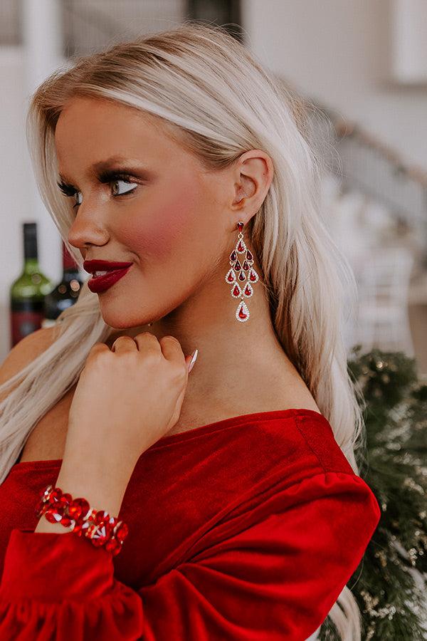 Impressions Queen Of Hearts Earrings in Red