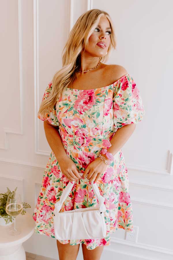 Impressions Quite Dashing Floral Dress Curves