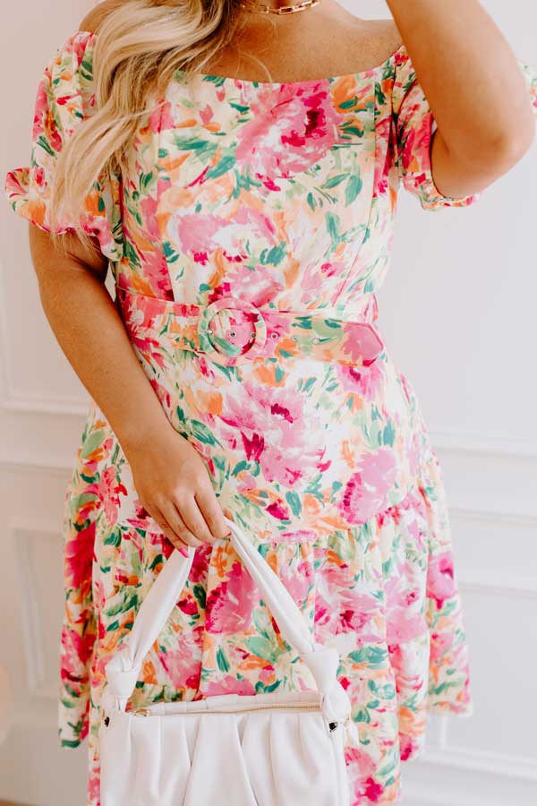 Impressions Quite Dashing Floral Dress Curves