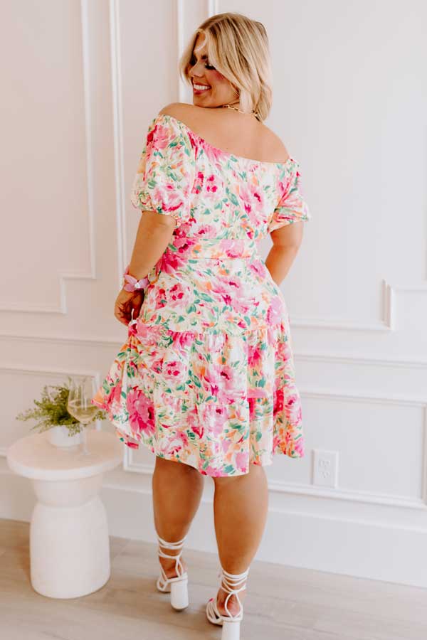Impressions Quite Dashing Floral Dress Curves