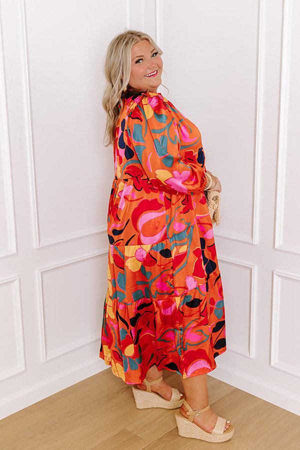 Impressions Radiant Rays Satin Midi Curves