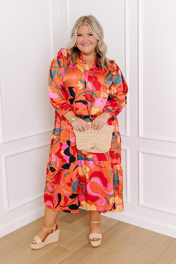 Impressions Radiant Rays Satin Midi Curves