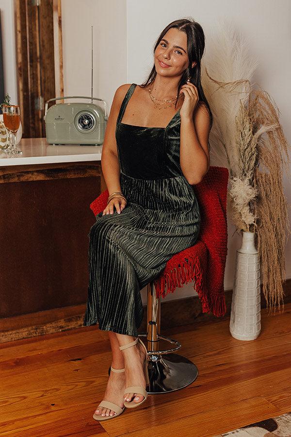 Impressions Red Wine Sipping Velvet Midi