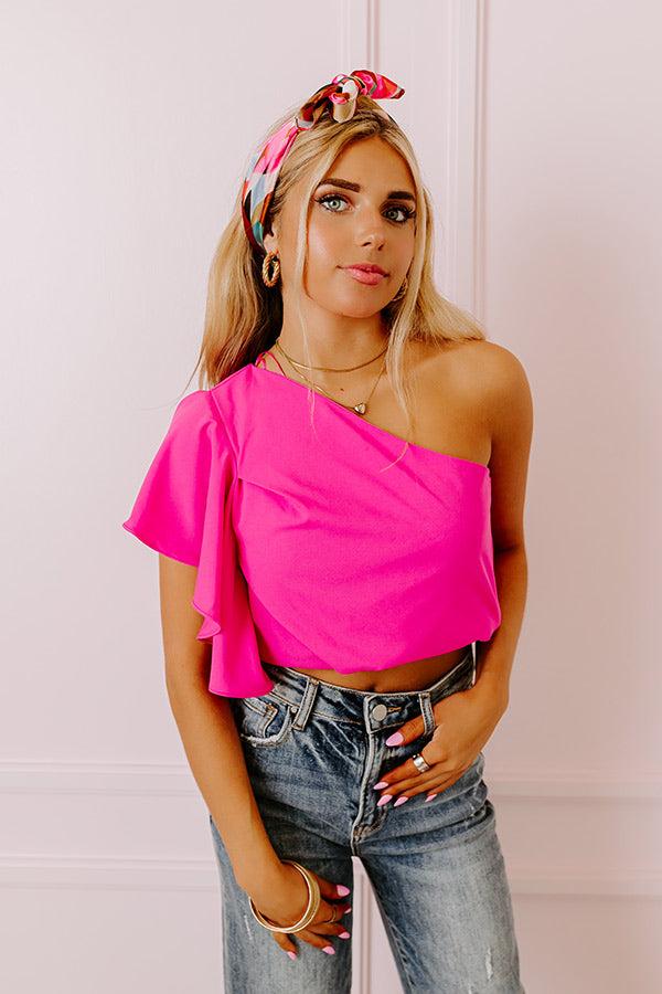 Impressions Renowned Love Shift Top In Fuchsia