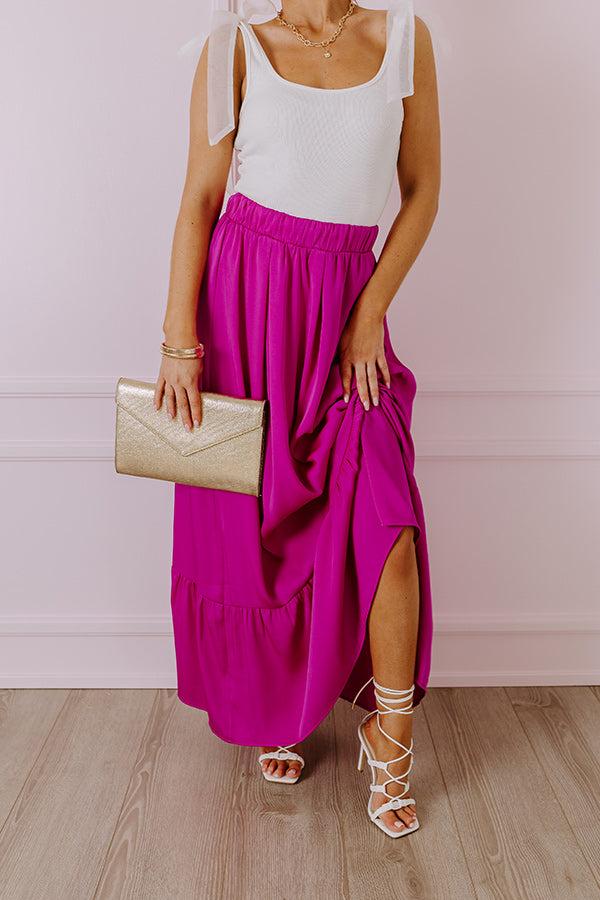 Impressions Resort Radiance Maxi Skirt In Orchid