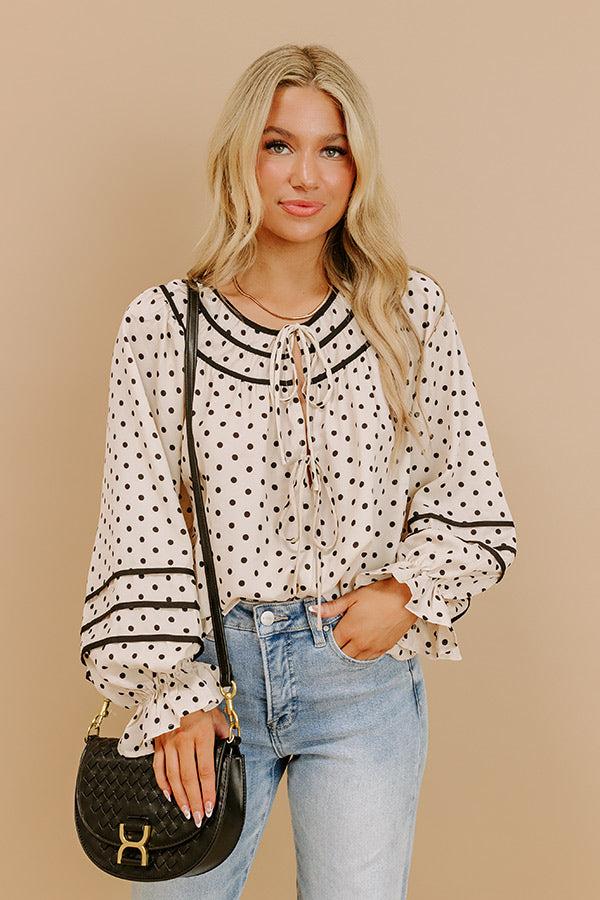 Impressions Right On Cue Front Tie Top