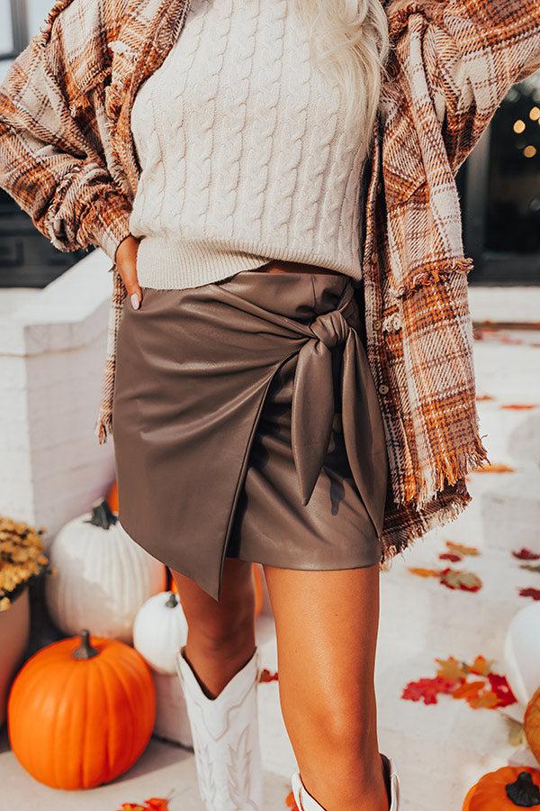 Impressions Roaming The City Faux Leather Skirt