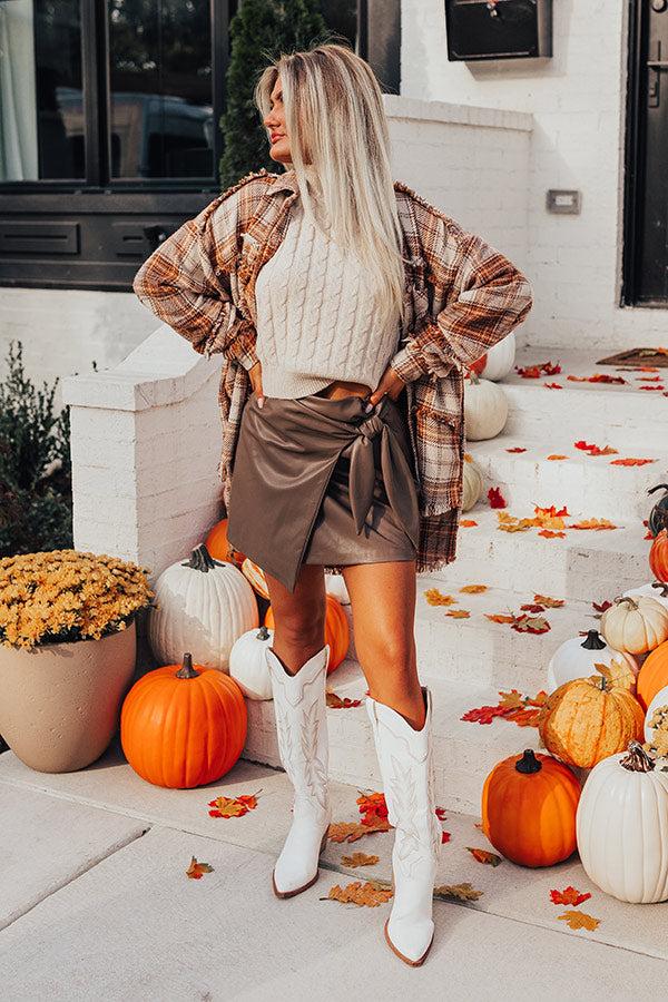 Impressions Roaming The City Faux Leather Skirt