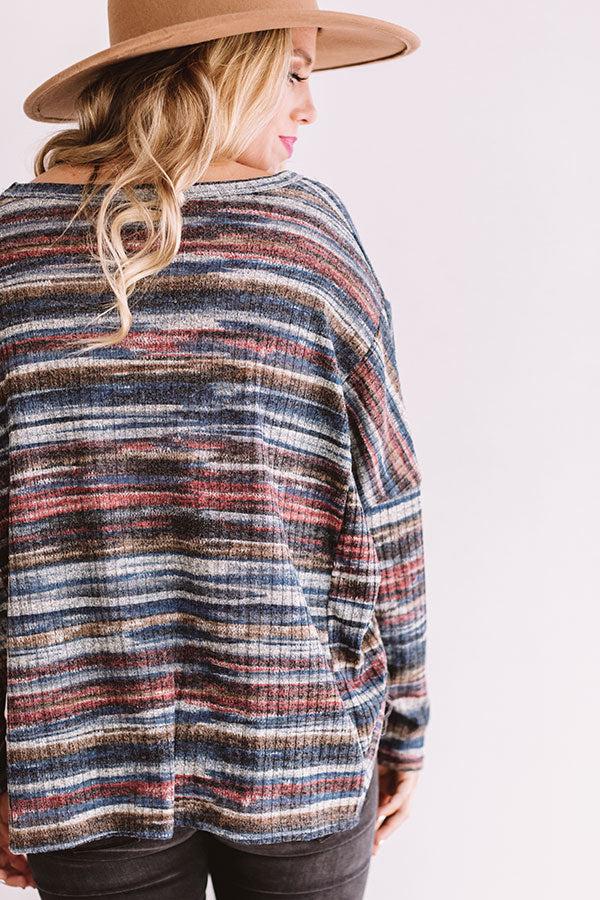 Impressions Rocky Mountain Skies Shift Top In Blue