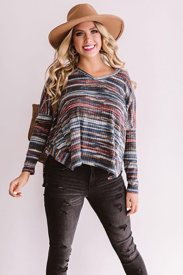 Impressions Rocky Mountain Skies Shift Top In Blue