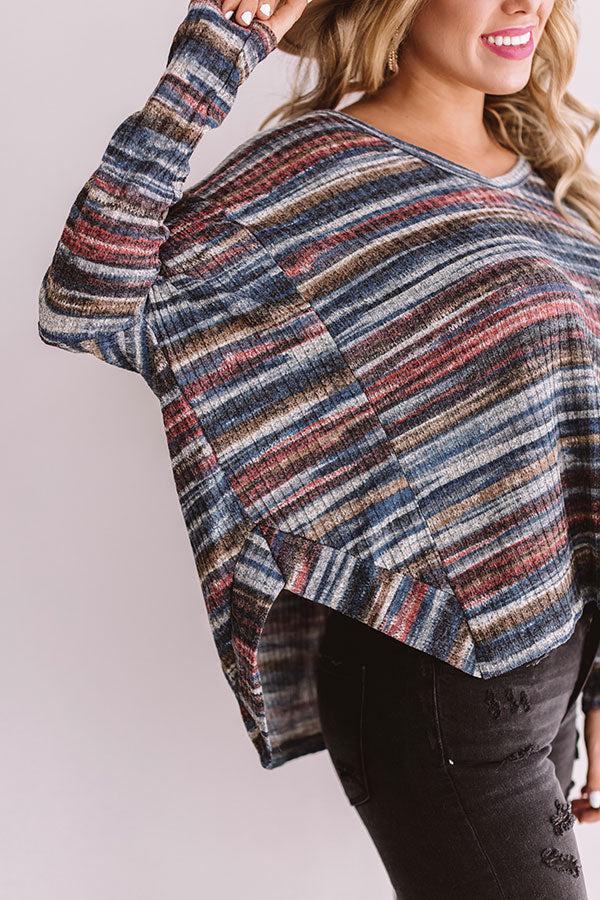 Impressions Rocky Mountain Skies Shift Top In Blue