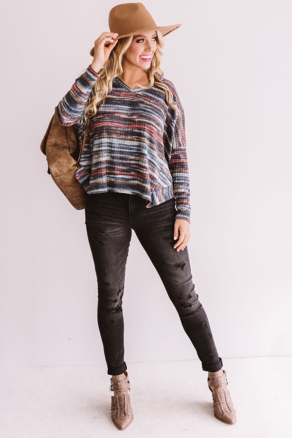 Impressions Rocky Mountain Skies Shift Top in Blue