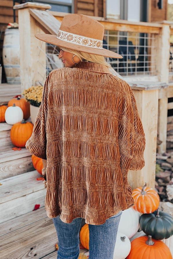 Impressions Roman Holiday Velvet Top In Brown