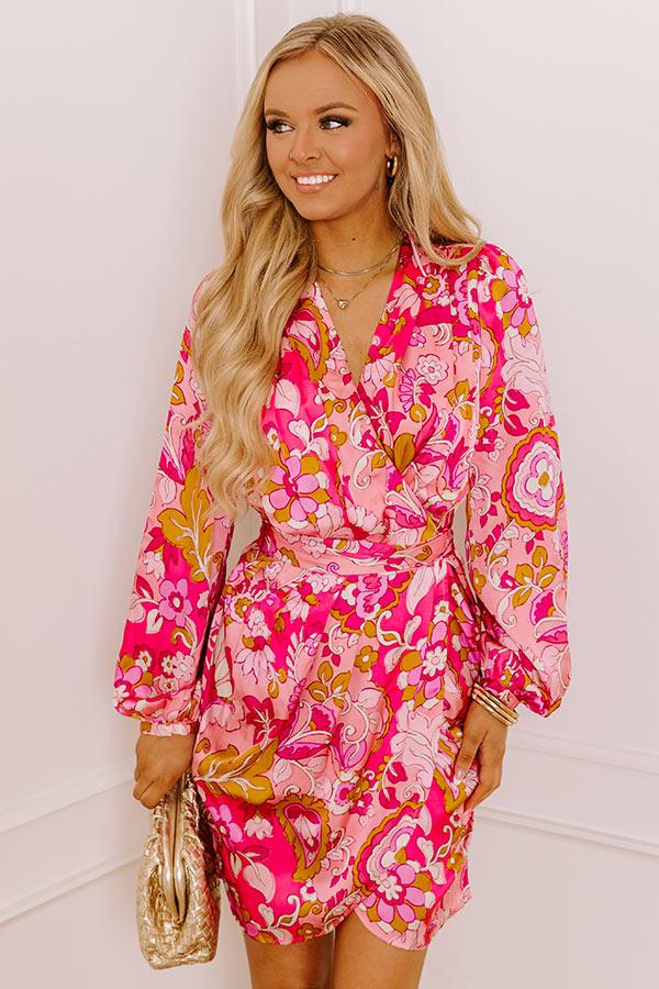 Impressions Romance In Paris Satin Mini Dress