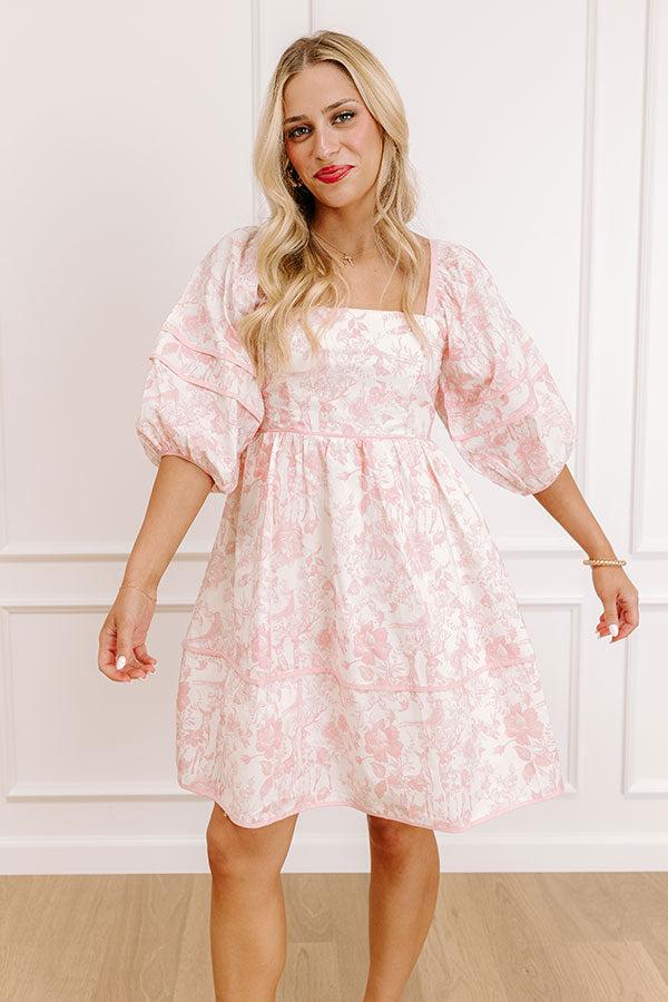 Impressions Romantic Cottage Floral Mini Dress