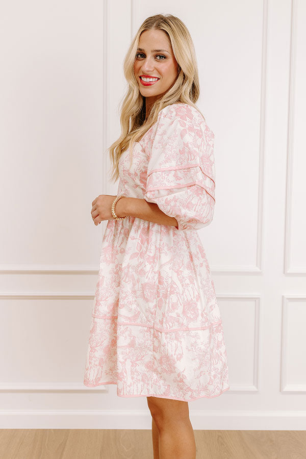 Impressions Romantic Cottage Floral Mini Dress