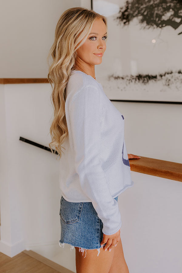 Impressions Sail Away Knit Sweater In White