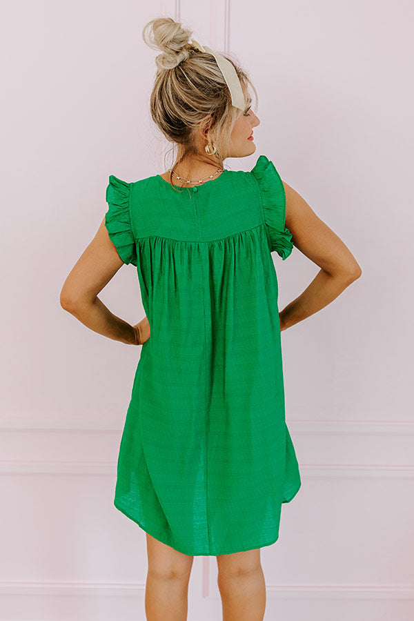 Impressions Saltwater Sunrise Shift Dress In Green