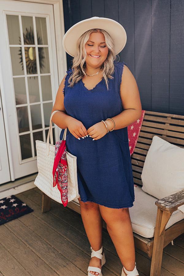 Impressions Sandy Coast Shift Dress Curves