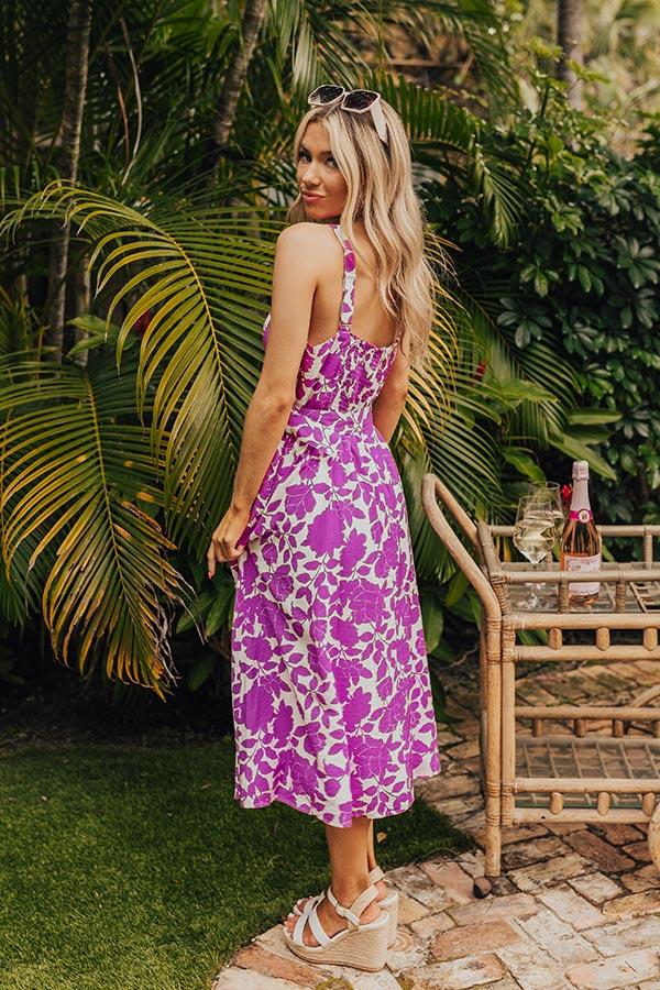 Impressions Sandy Silhouette Floral Midi