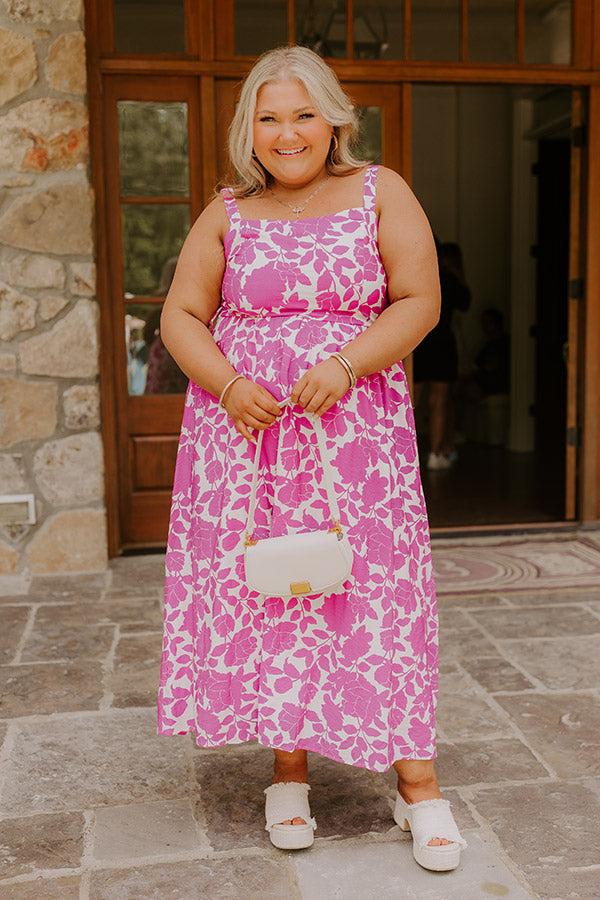 Impressions Sandy Silhouette Floral Midi Curves