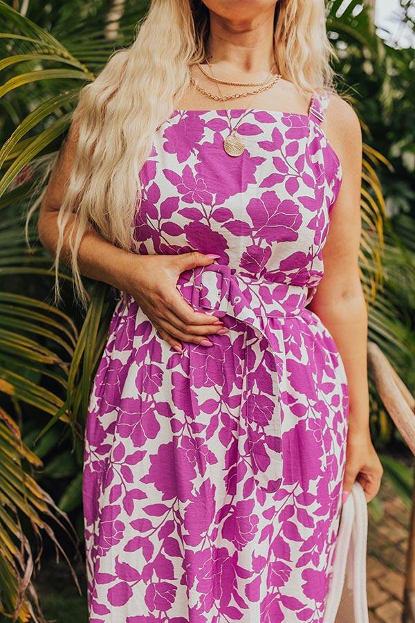 Impressions Sandy Silhouette Floral Midi Curves