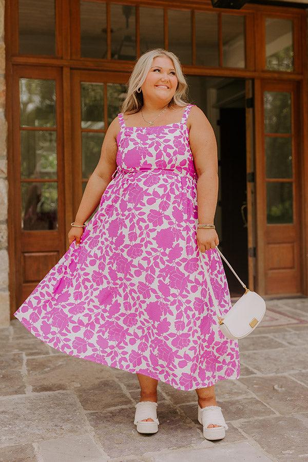 Impressions Sandy Silhouette Floral Midi Curves