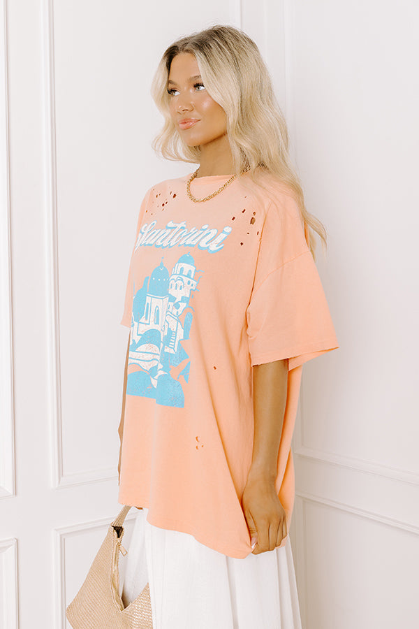 Impressions Santorini Distressed Oversized Tee