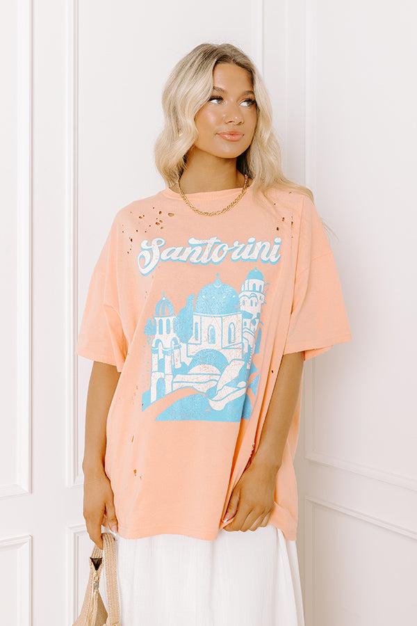 Impressions Santorini Distressed Oversized Tee